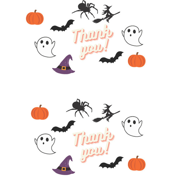 BOO Thank You 50 Thank you Small Business Cards - Picture 1 of 4